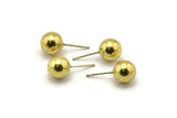 Stainless Ball Stud, Stainless Steel Earring Posts 10mm Ear Studs Bs 1073--n0559