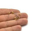 Stainless Steel Post, Brass Pad, 50 Stainless Steel Earring Posts With Raw Brass 6mm Pad Bs 1262