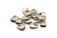 Silver Chain Ends, 10 Antique Silver Plated Brass End Caps For Soldering To Snake Chain Ends B0054 H0513