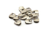 Silver Chain Ends, 10 Antique Silver Plated Brass End Caps For Soldering To Snake Chain Ends B0054 H0513
