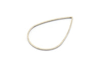 Gümüş Damla Halkası, 24 Antik Gümüş Kaplama Pirinç Damla Bağlantı Parçası (38x25mm) Bs 1127 H0626