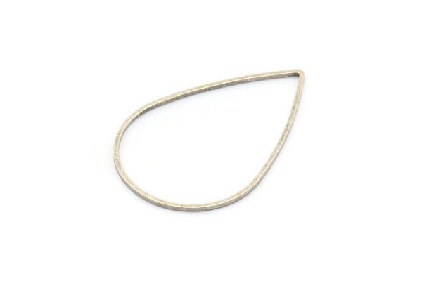 Gümüş Damla Halkası, 24 Antik Gümüş Kaplama Pirinç Damla Bağlantı Parçası (38x25mm) Bs 1127 H0626
