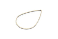 Gümüş Damla Yüzük, 24 Antik Gümüş Kaplama Damla Bağlantı Parçası (38x25mm) Bs 1127 H0626