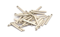 Gümüş Minimalist Kolye, 1 Delikli 25 Antik Gümüş Kaplama Pirinç Çubuk, Kolye Uçları (20x2x1mm) BS 1199--A0857 H0777