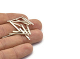 Gümüş Minimalist Kolye, 1 Delikli 25 Antik Gümüş Kaplama Pirinç Çubuk, Kolye Uçları (20x2x1mm) BS 1199--A0857 H0777