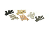Cactus Charm, Gunmetal, Silver Tone, Gold Plated, Antique Silver Plated, Rose Gold Plated, Oxidized Brass Black Cactus Charms (36mm) N0416