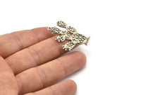 Cactus Charm, Gunmetal, Silver Tone, Gold Plated, Antique Silver Plated, Rose Gold Plated, Oxidized Brass Black Cactus Charms (36mm) N0416