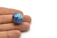 Vintage Plastic Beads, 2 Vintage Plastic Beads, Made In Germany (21mm) B-12
