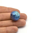 Vintage Plastic Beads, 2 Vintage Plastic Beads, Made In Germany (21mm) B-12