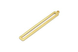 Gold Stick Charm, 2 Gold Plated Brass Stick Charms With 1 Loop, Findings, Earrings (53x6x1.2mm) D1159 Q0890
