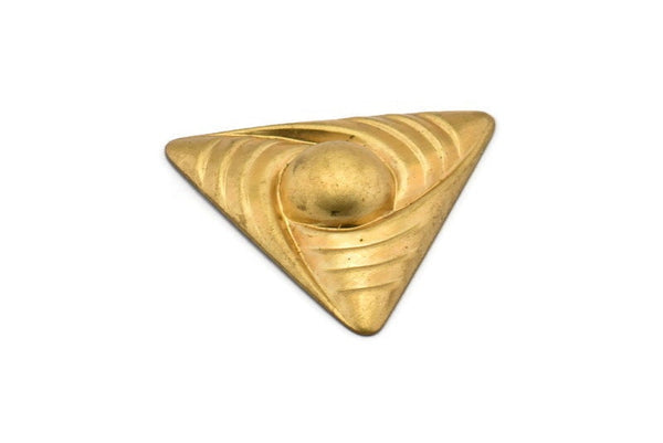Vintage Brass Triangle 38x33 Mm B-9