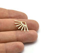 Brass Sun Blank, 12 Raw Brass Sun Blanks, Findings (24x16x0.80mm) M02440