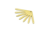 Brass Sun Charm, 12 Raw Brass Sun Charms With 1 Hole (24x16x0.80mm) M02445
