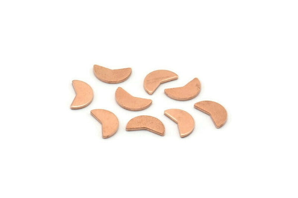 Copper Geometric Blank, 100 Raw Copper Tiny Pizza Slice Blanks, Findings (9x5x0.80mm) M02465