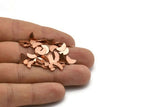 Copper Geometric Blank, 100 Raw Copper Tiny Pizza Slice Blanks, Findings (9x5x0.80mm) M02465