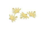 Brass Sun Charm, 24 Raw Brass Sun Charms With 2 Loops (12x15x0.80mm) M02404