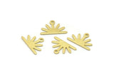 Brass Sun Charm, 24 Textured Raw Brass Sun Charms With 1 Loop (10x15x0.80mm) M02410