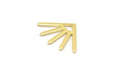 Brass Sun Blank, 24 Raw Brass Sun Blanks, Findings (18x13x0.80mm) M02416