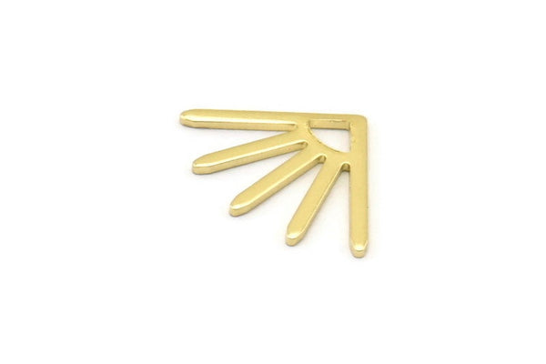 Brass Sun Blank, 24 Raw Brass Sun Blanks, Findings (18x13x0.80mm) M02416