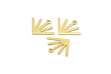 Brass Sun Charm, 24 Raw Brass Sun Charms With 1 Loop (18x15x0.80mm) M02417