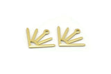 Brass Sun Charm, 24 Raw Brass Sun Charms With 1 Loop (18x15x0.80mm) M02418