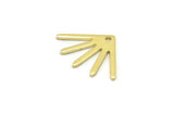 Brass Sun Charm, 24 Raw Brass Sun Charms With 1 Hole (18x13x0.80mm) M02421