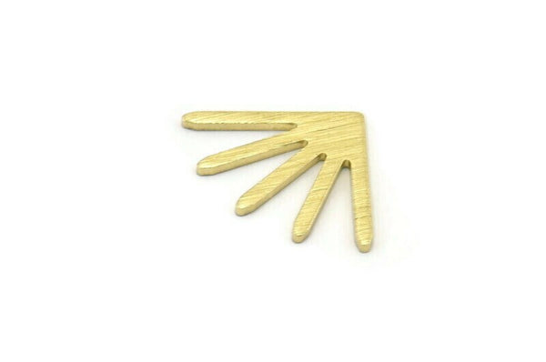 Brass Sun Blank, 24 Textured Raw Brass Sun Blanks, Findings (18x13x0.80mm) M02423