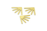 Brass Sun Blank, 24 Textured Raw Brass Sun Blanks, Findings (18x13x0.80mm) M02423