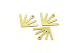 Brass Sun Charm, 24 Textured Raw Brass Sun Charms With 1 Loop (18x15x0.80mm) M02425