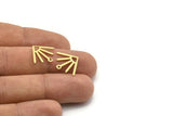 Brass Sun Charm, 24 Textured Raw Brass Sun Charms With 1 Loop (18x15x0.80mm) M02426