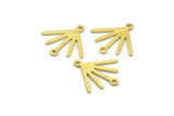 Brass Sun Charm, 24 Textured Raw Brass Sun Charms With 2 Loops (18x17x0.80mm) M02427