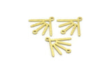 Brass Sun Charm, 24 Textured Raw Brass Sun Charms With 2 Loops (18x17x0.80mm) M02428