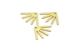 Brass Sun Charm, 24 Textured Raw Brass Sun Charms With 1 Hole (18x13x0.80mm) M02429