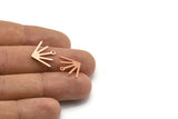 Copper Sun Charm, 12 Raw Copper Sun Charms With 1 Loop (18x15x0.80mm) M02433
