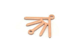 Copper Sun Charm, 12 Raw Copper Sun Charms With 2 Loops (18x17x0.80mm) M02436