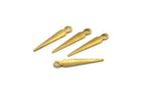 Brass Spike Charm, 50 Raw Brass Spike Charms (17x3mm) A0266
