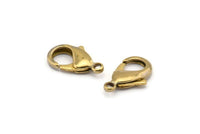 Brass Parrot Clasp, Raw Brass Lobster Claw Clasps (23x13mm) Bs-1182--n0589