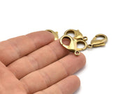 Brass Parrot Clasp, Raw Brass Lobster Claw Clasps (23x13mm) Bs-1182--n0589