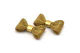 Brass Wire Mesh, 10 Raw Brass Wire Mesh Bow Findings (25x15mm) D0034--c048