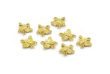 Brass Bee Charm, 12 Raw Brass Bee Charms With 1 Loop (12x11mm) N1651