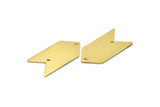 Brass Rectangle Bar, 10 Raw Brass Arrow Stamping Pendants, Tags with 2 Holes (15x30mm)  B0081