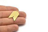 Brass Rectangle Bar, 10 Raw Brass Arrow Stamping Pendants, Tags with 2 Holes (15x30mm)  B0081