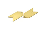 Arrow Stamping Pendant, 10 Raw Brass Arrow Stamping Pendant Tags with 2 Holes (15x30mm)  b0081