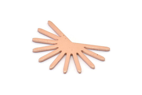 Copper Sun Blank, 8 Raw Copper Sun Blanks, Findings (18x25x0.80mm) M02284