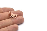 Copper Sun Blank, 8 Raw Copper Sun Blanks, Findings (18x25x0.80mm) M02284