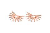 Copper Sun Blank, 8 Raw Copper Sun Blanks, Findings (18x25x0.80mm) M02287
