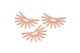 Copper Sun Blank, 8 Raw Copper Sun Blanks, Findings (18x25x0.80mm) M02287