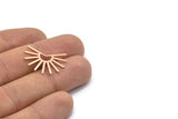 Copper Sun Blank, 8 Raw Copper Sun Blanks, Findings (18x25x0.80mm) M02287