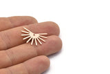 Copper Sun Charm, 8 Raw Copper Sun Charms With 1 Hole, Findings (18x25x0.80mm) M02290