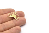 Brass Sun Charm, 8 Raw Brass Sun Charms With 1 Loop (20x25x0.80mm) M02291